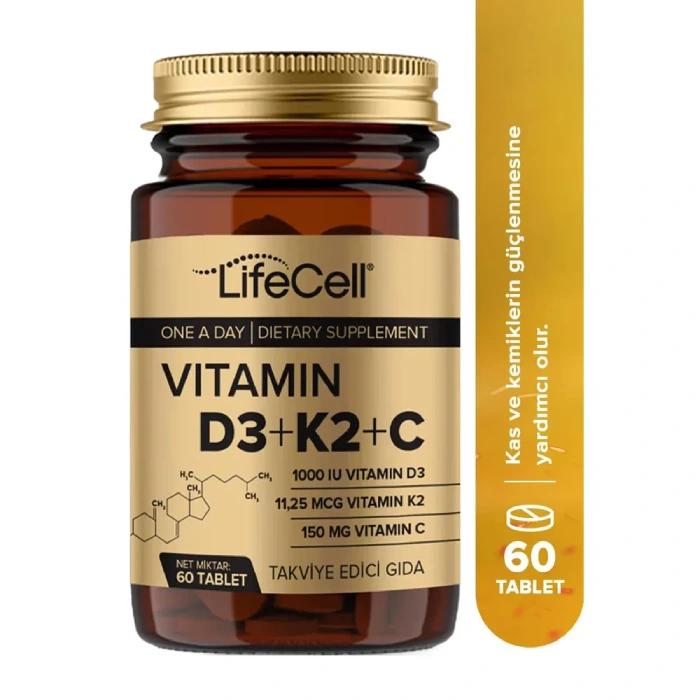 LifeCell Vitamin D3+K2 & C