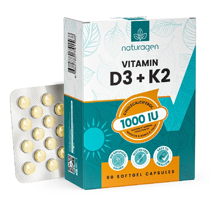Yumuşak kapsül D3 K2 takviyesi Naturagen