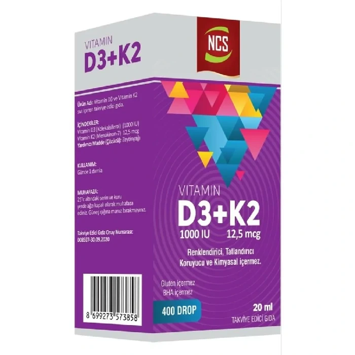 Damla form D3 K2 takviyesi NCS