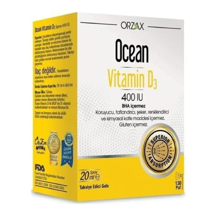 Çocuk dostu D vitamini sprey Ocean
