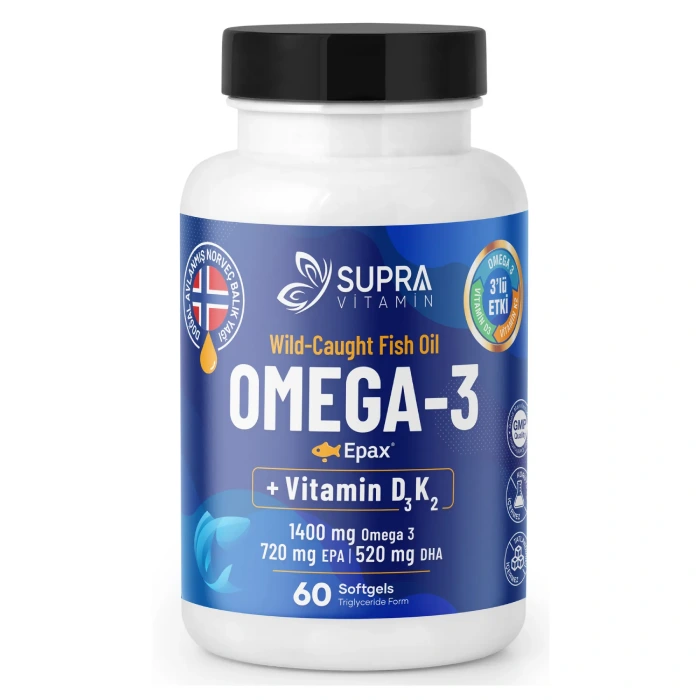 Supra Protein trigliserid form balık yağı 60 kapsül